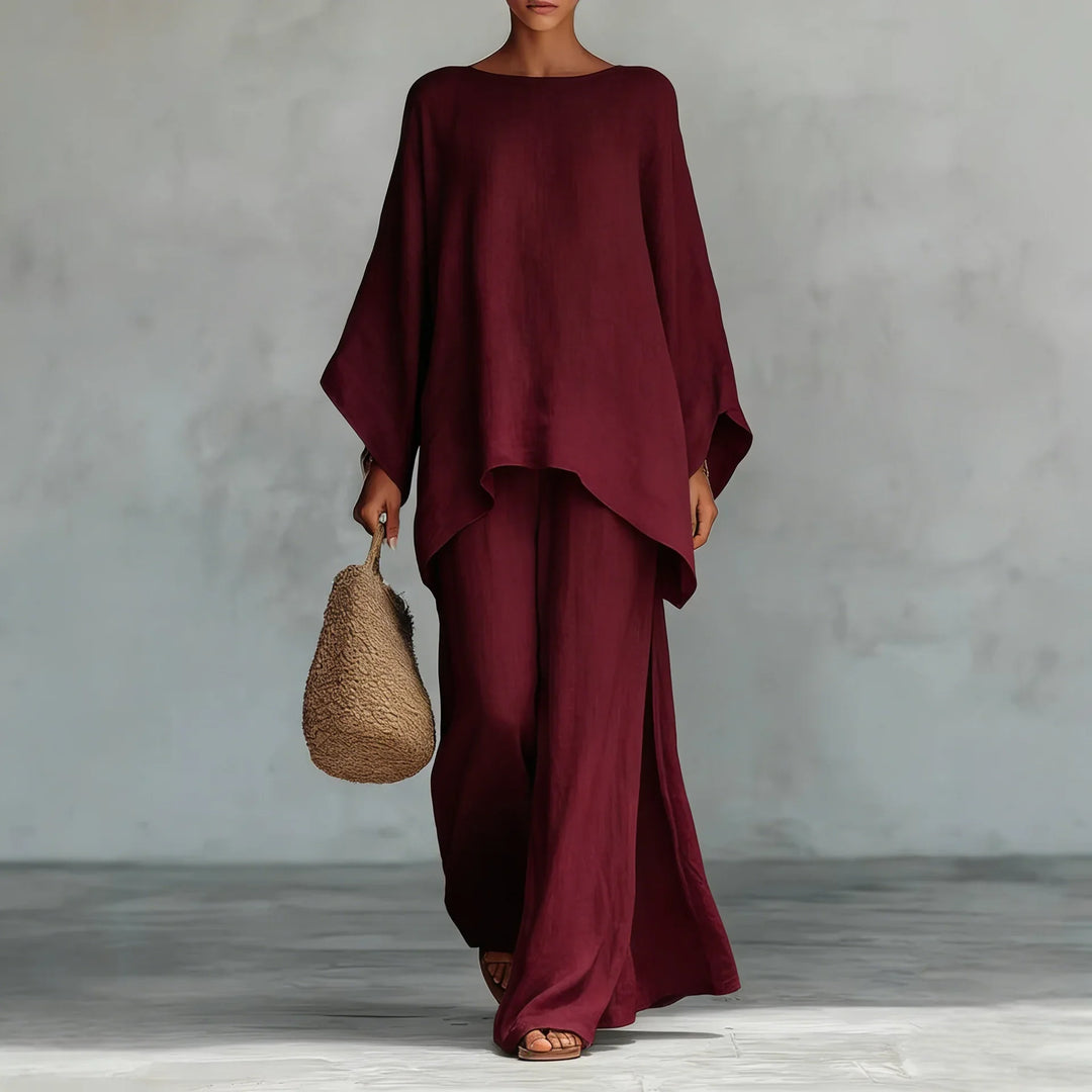 Natalie Linen Blend Two-Piece Set