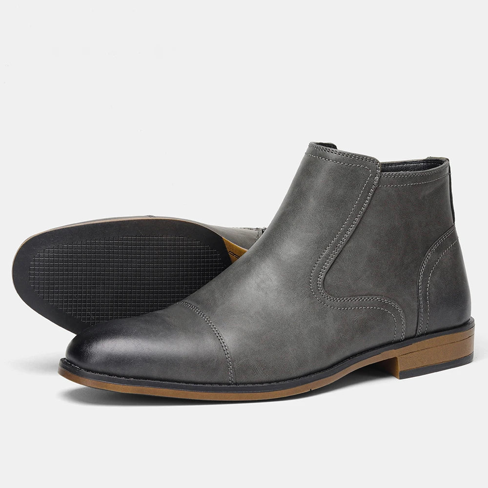 Henderson Zipper Leather Boots