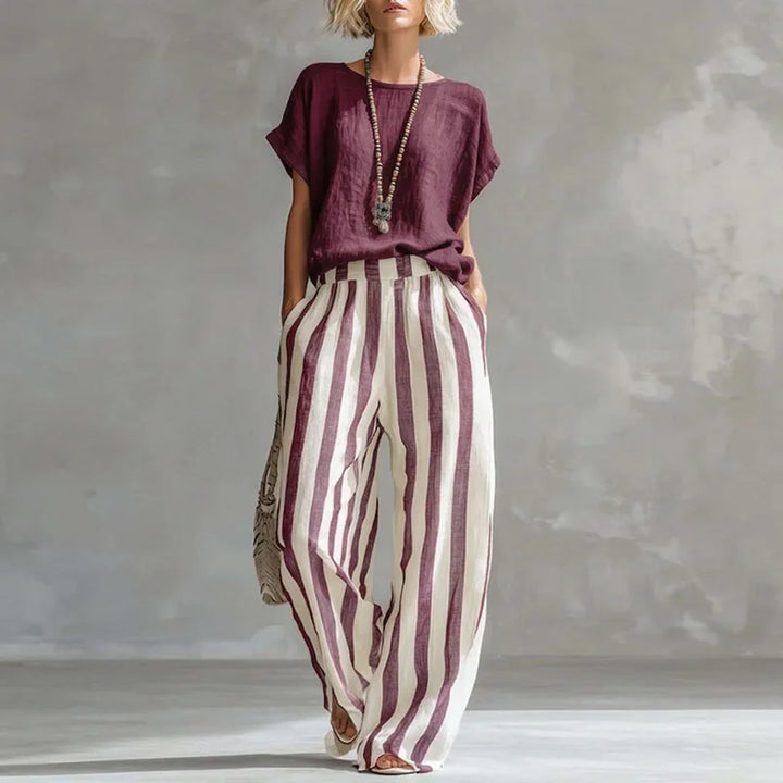 Bailey Striped Linen Summer Set