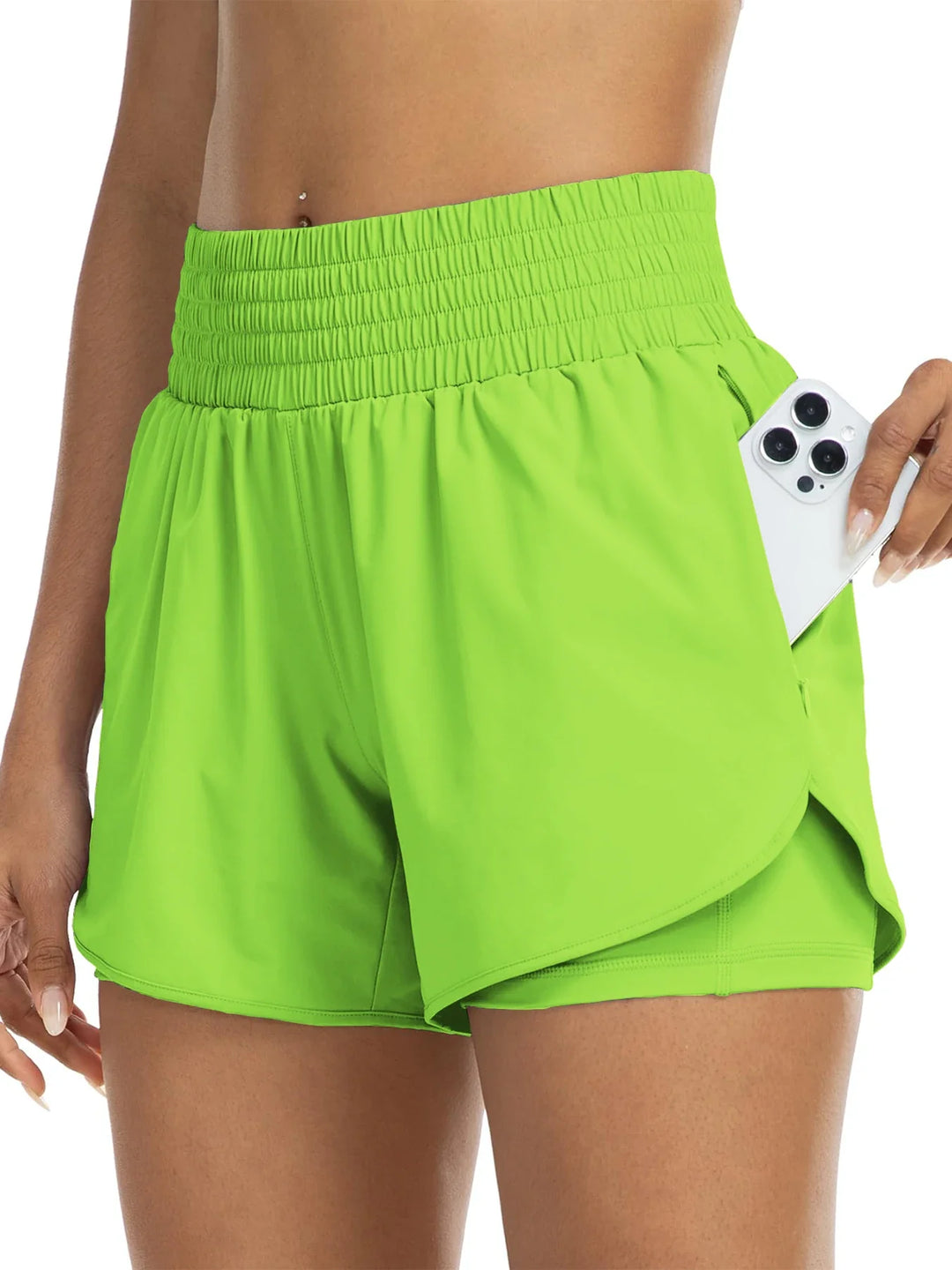Aero High-Waisted Track Shorts