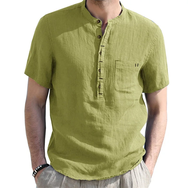 Carter Linen Henley Shirt
