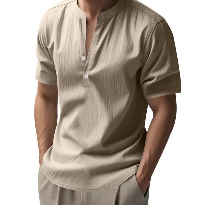 Coastline Cotton V Neck Shirt