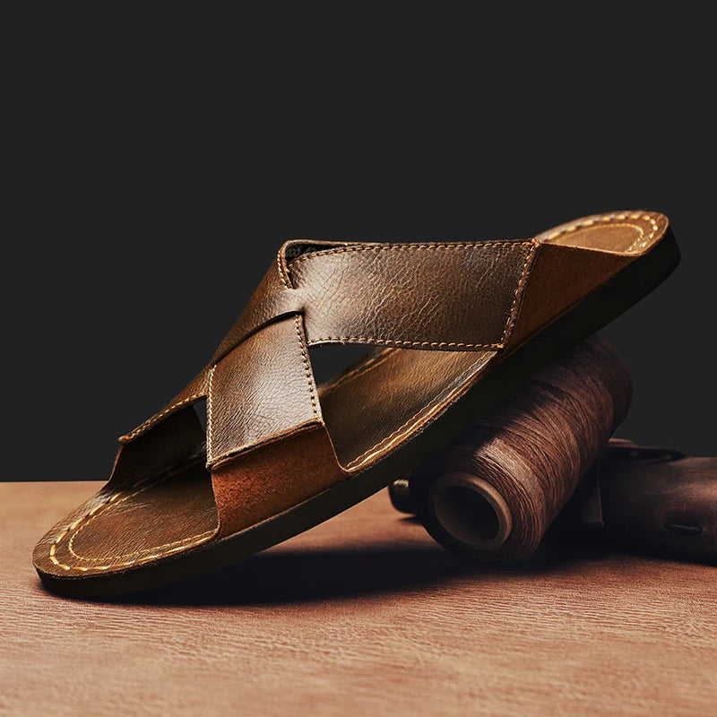 Fabiano Leather Beach Sandals
