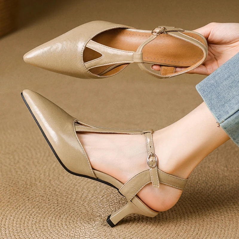 Solene Leather Sandals