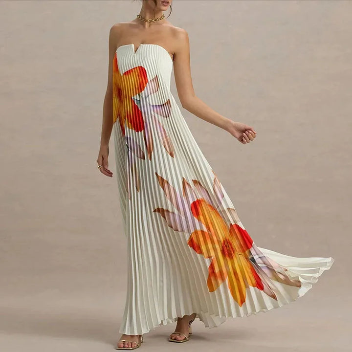 Mandana Strapless Maxi Floral Dress