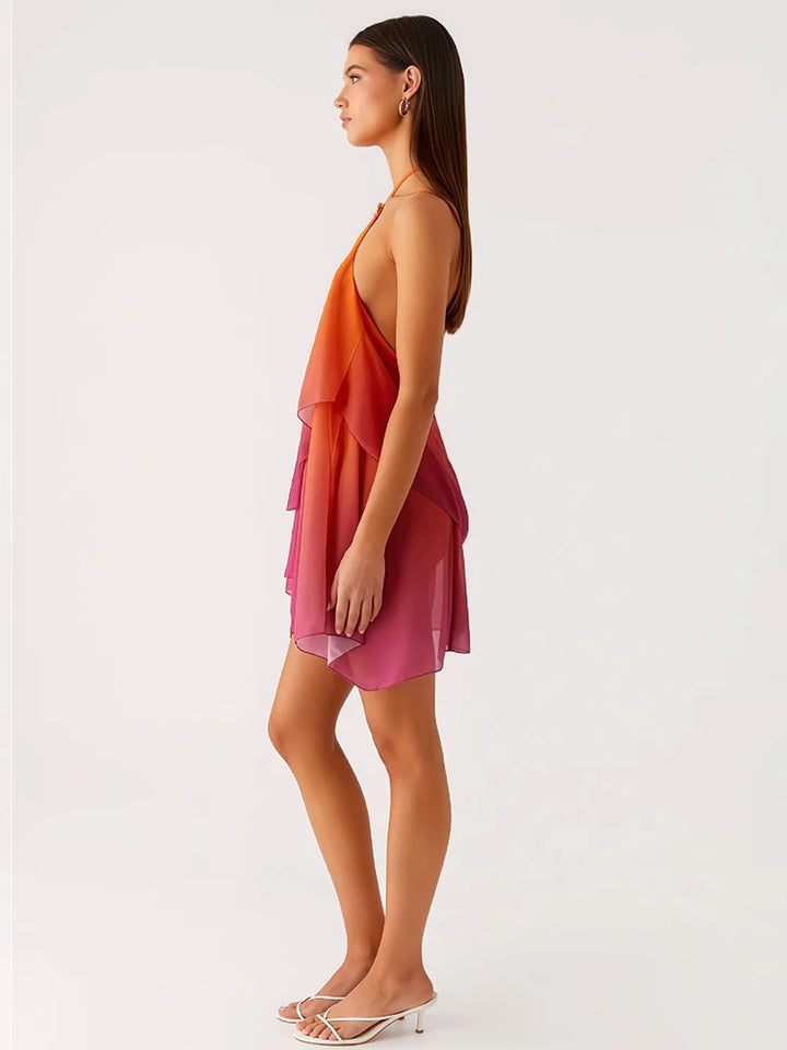 Rihana Backless Mini Vacation Sundress
