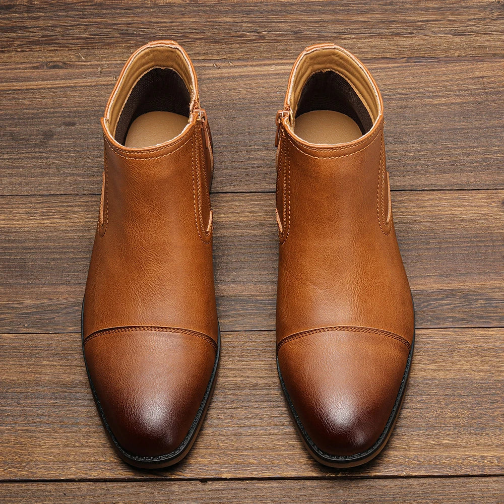 Henderson Zipper Leather Boots