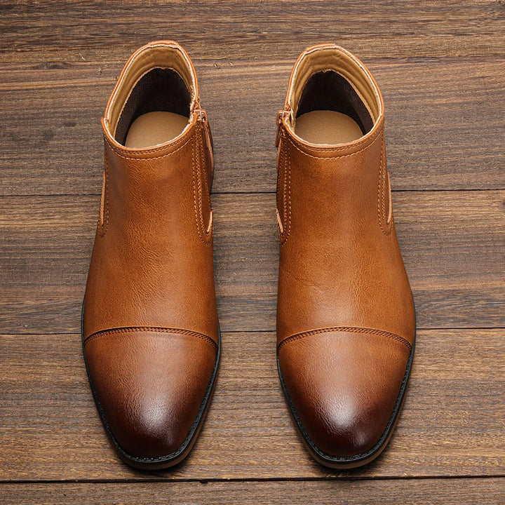 Henderson Zipper Leather Boots
