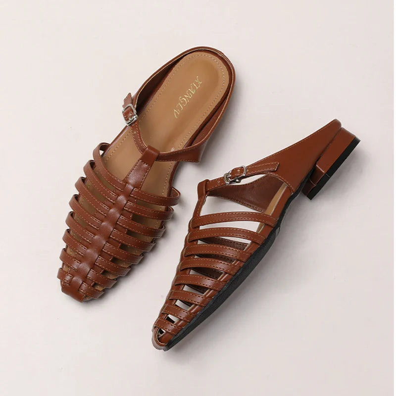 Novaro Summer Buckle Flats