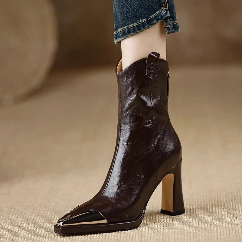 Sofia Women's Leather Ankle Boots