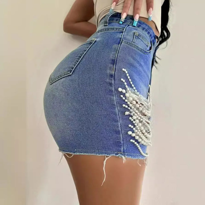 Francis Ripped Jean Shorts