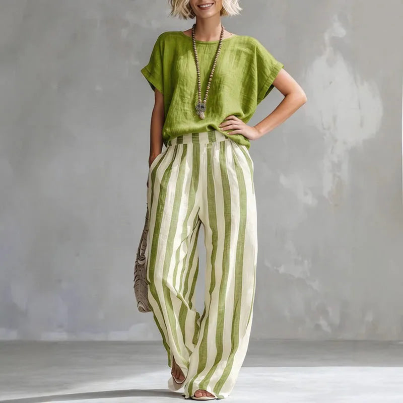 Bailey Striped Linen Summer Set