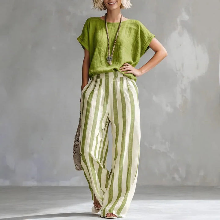Bailey Striped Linen Summer Set