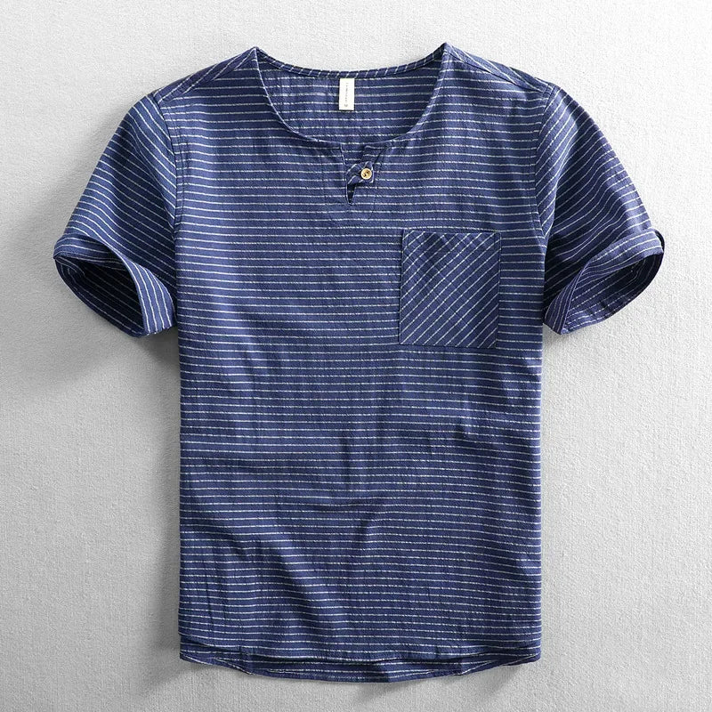Lusso Cotton Stripe Tee Shirt