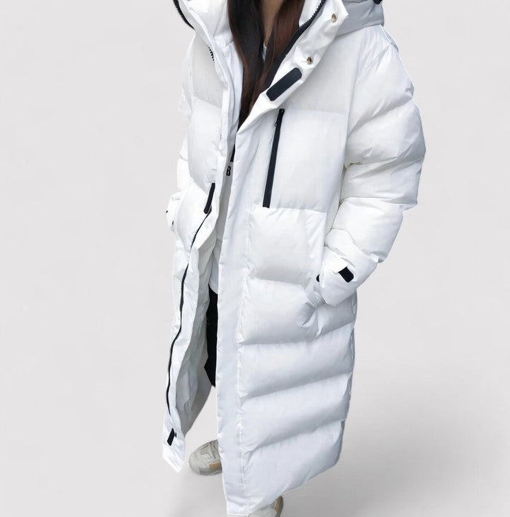 Jules Long Black Hooded Puffer Parka Jacket