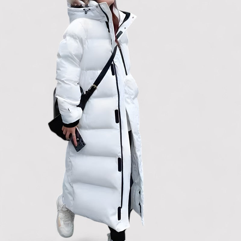 Jules Long Black Hooded Puffer Parka Jacket