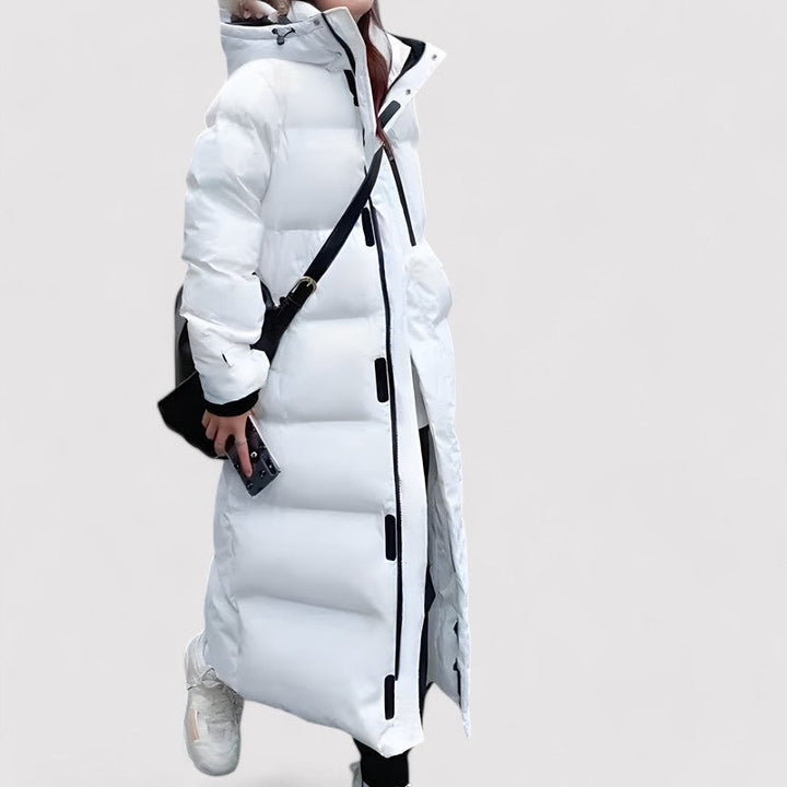 Jules Long Black Hooded Puffer Parka Jacket