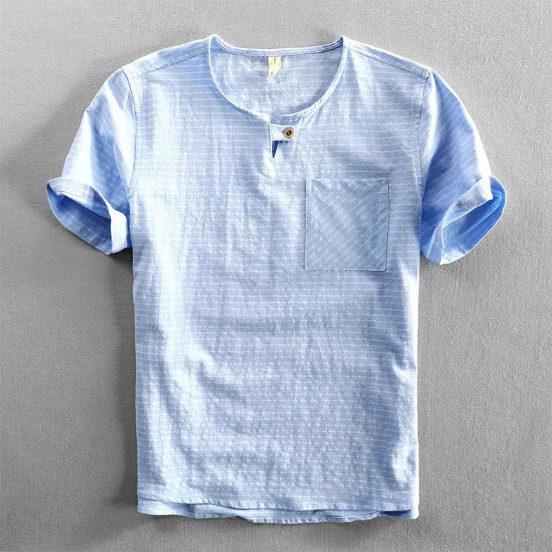 Lusso Cotton Stripe Tee Shirt