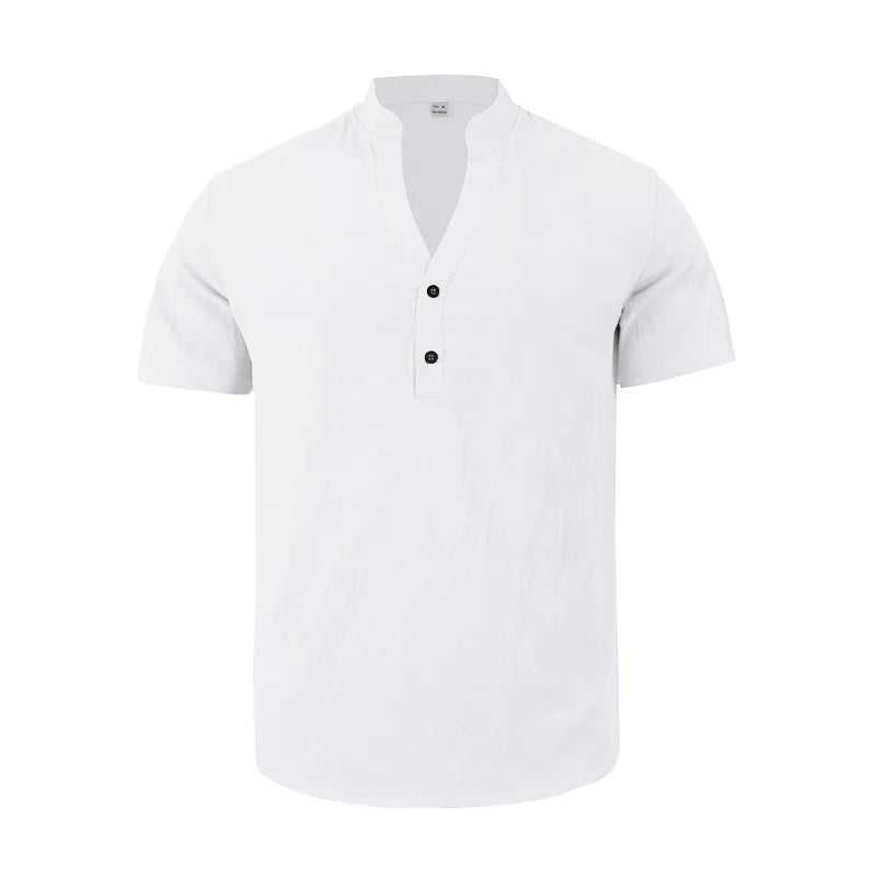 Coastline Cotton V Neck Shirt