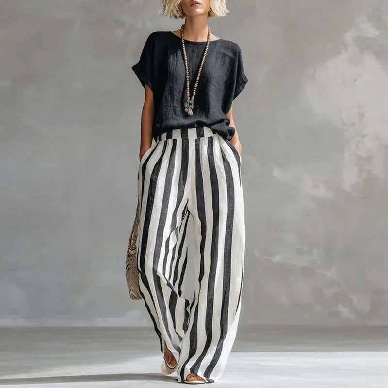 Bailey Striped Linen Summer Set