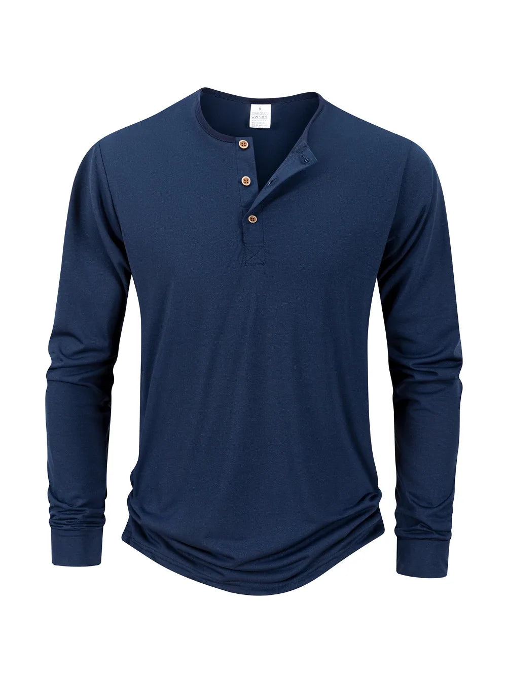 Henley Long Sleeve Neckline Shirt