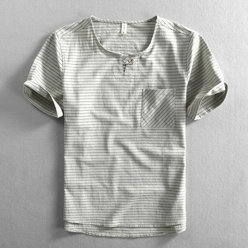 Lusso Cotton Stripe Tee Shirt