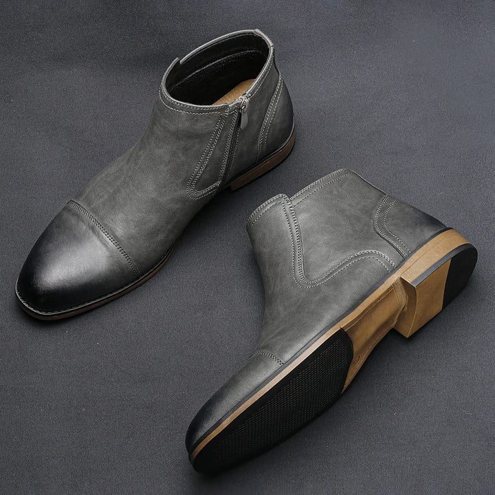 Henderson Zipper Leather Boots