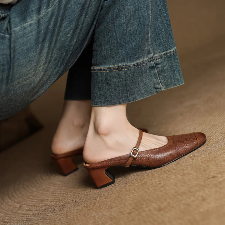 Milani Genuine Leather Mules