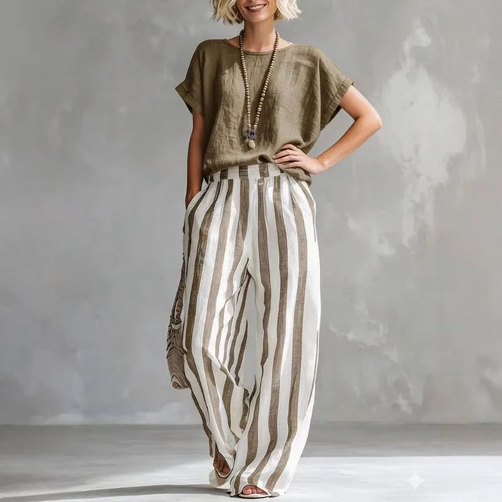 Bailey Striped Linen Summer Set
