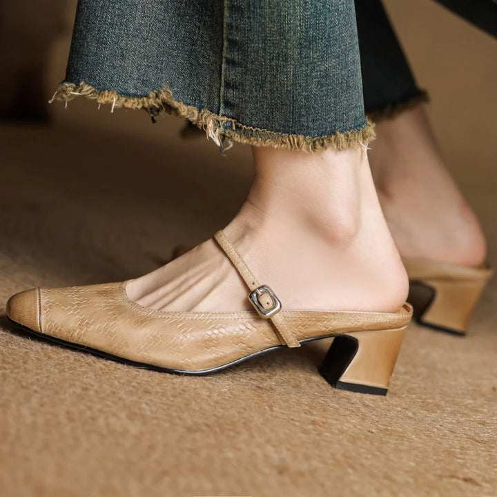 Milani Genuine Leather Mules