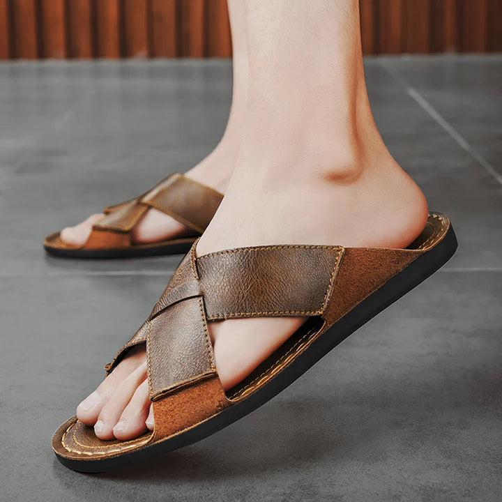 Fabiano Leather Beach Sandals