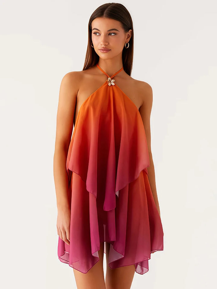 Rihana Backless Mini Vacation Sundress
