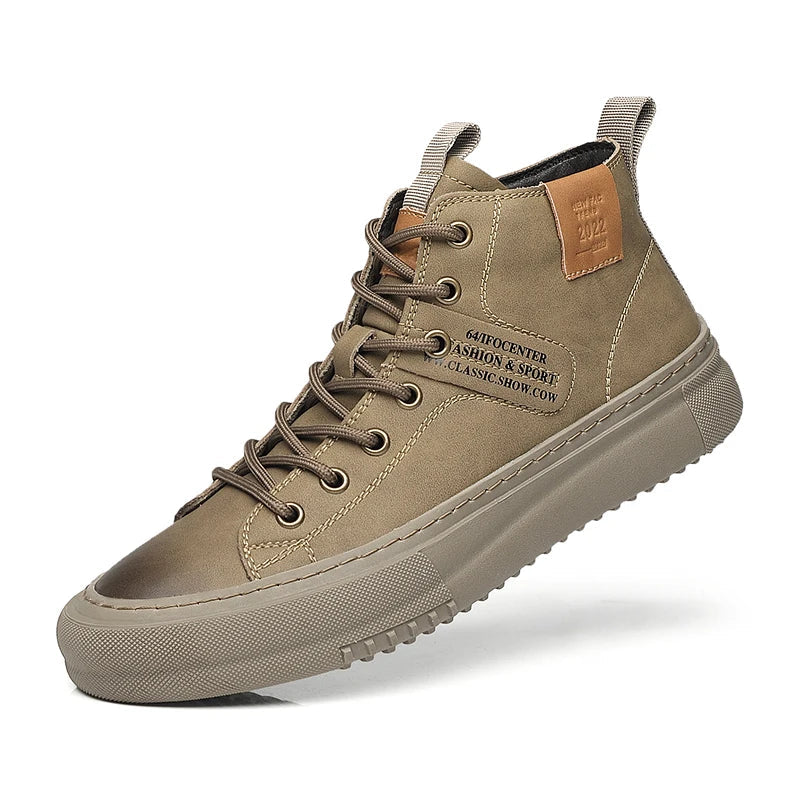Qastello Men's Leather Sneakers