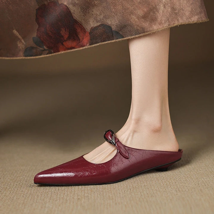 Alvina Genuine Leather Mules