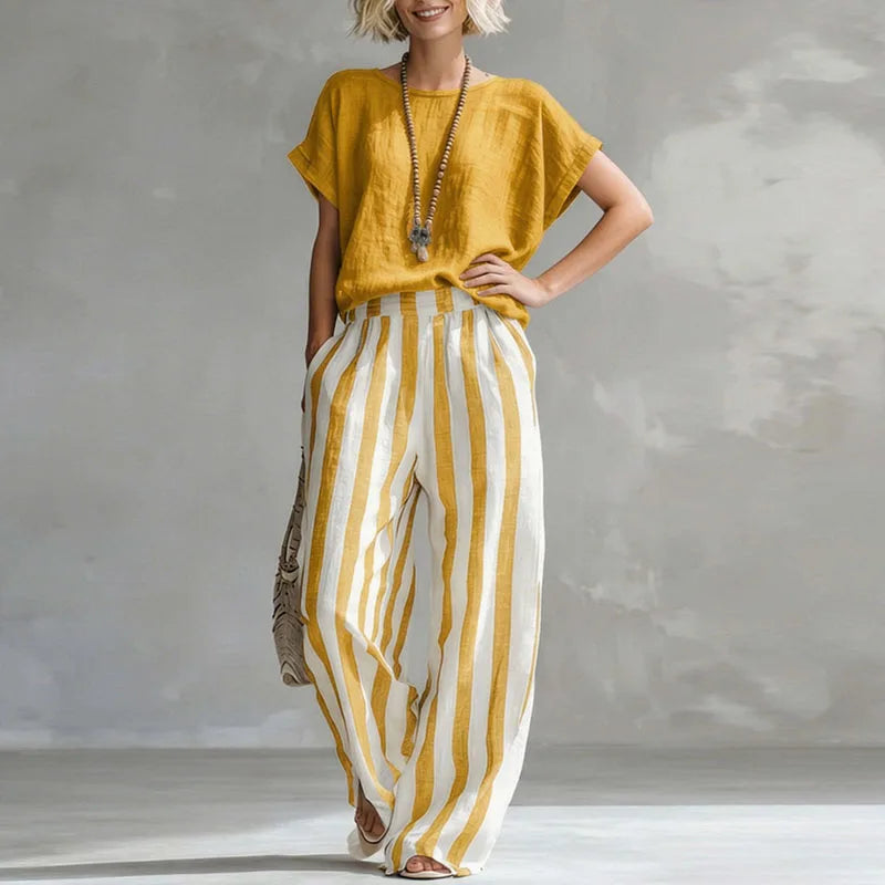 Bailey Striped Linen Summer Set