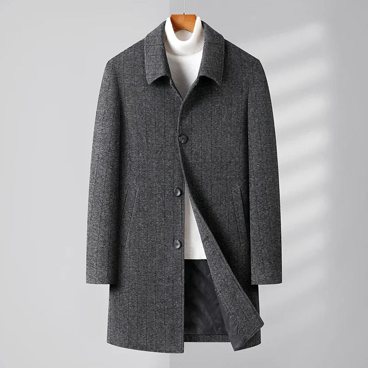 Italian Men's Pure Wool Overcoat