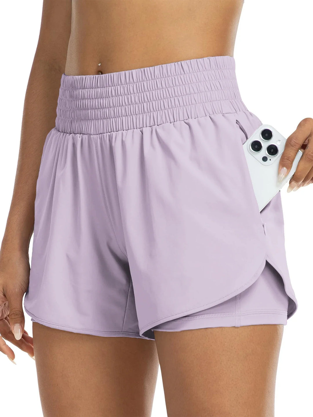 Aero High-Waisted Track Shorts