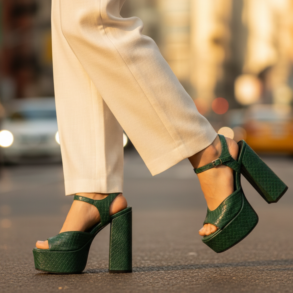 Veronica Buckle Platform Heels
