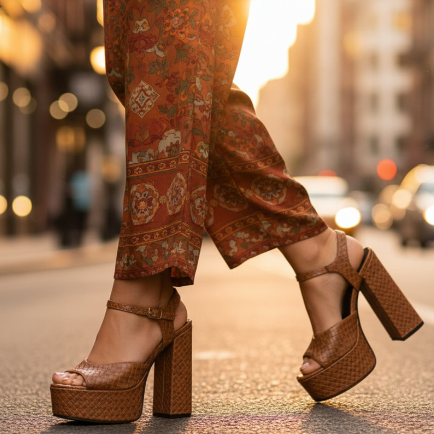 Veronica Buckle Platform Heels