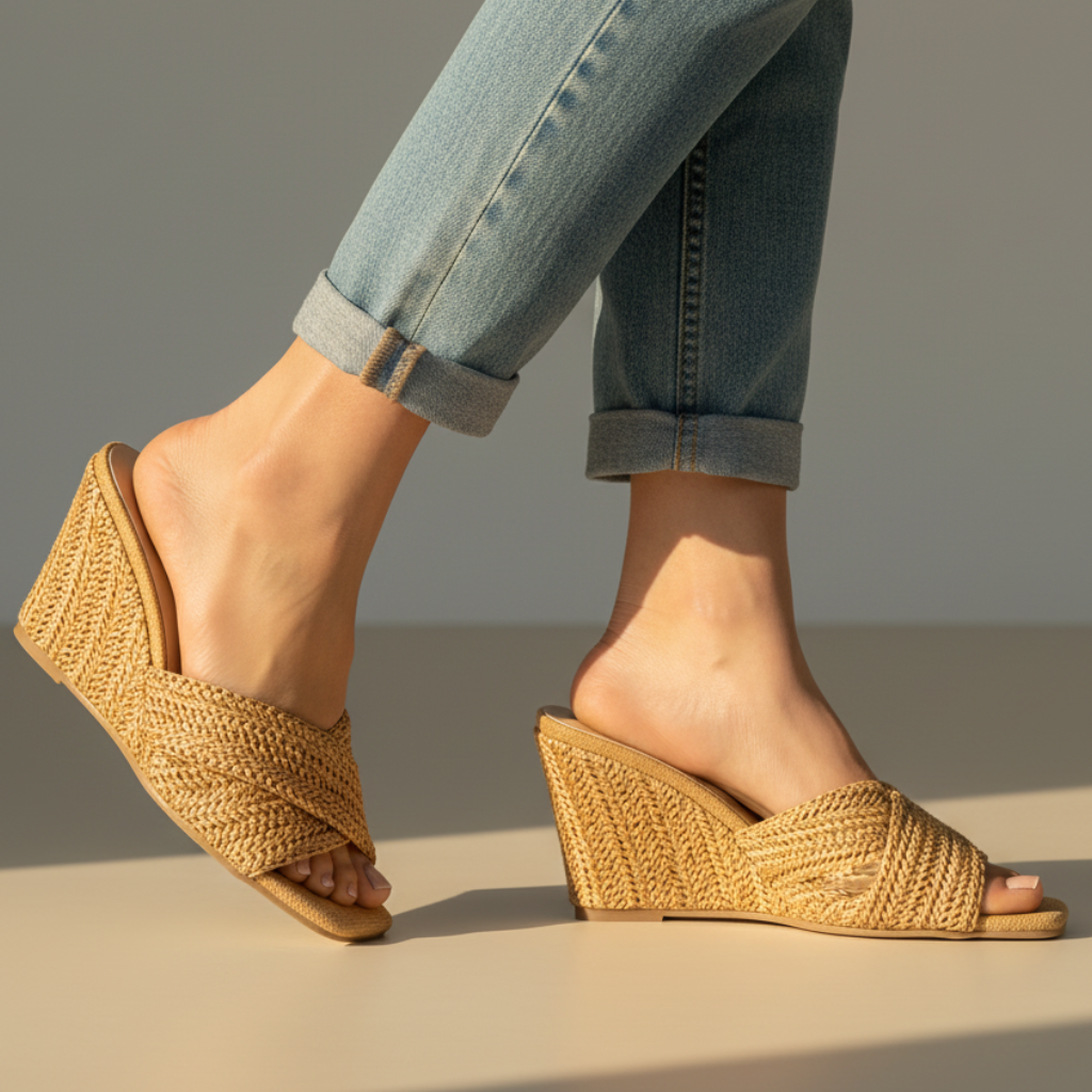 Leona Raffia Platform Sandals