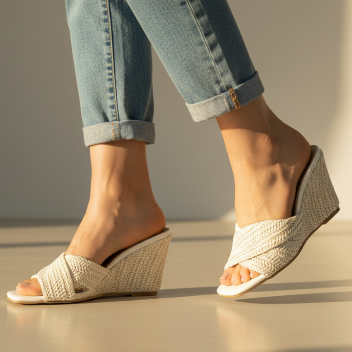 Leona Raffia Platform Sandals