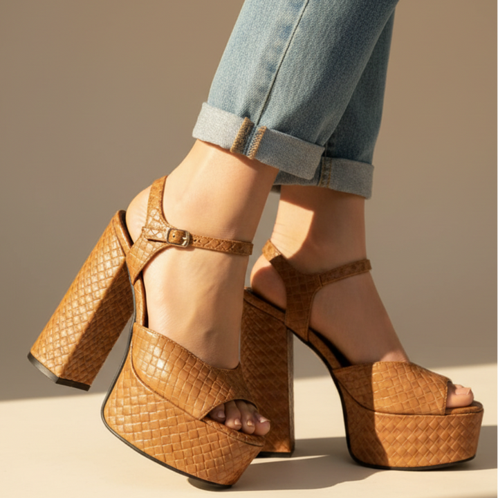 Veronica Buckle Platform Heels