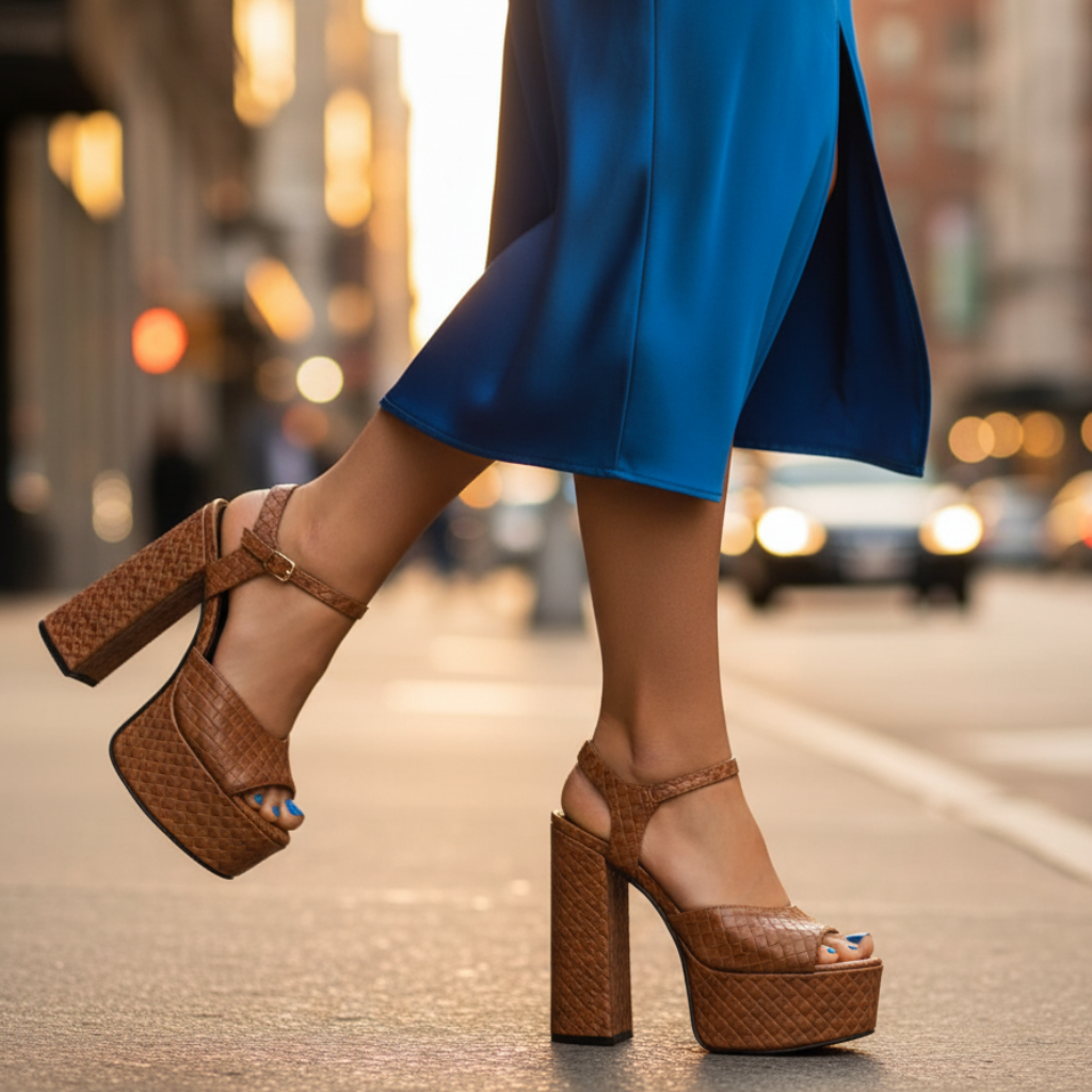 Veronica Buckle Platform Heels