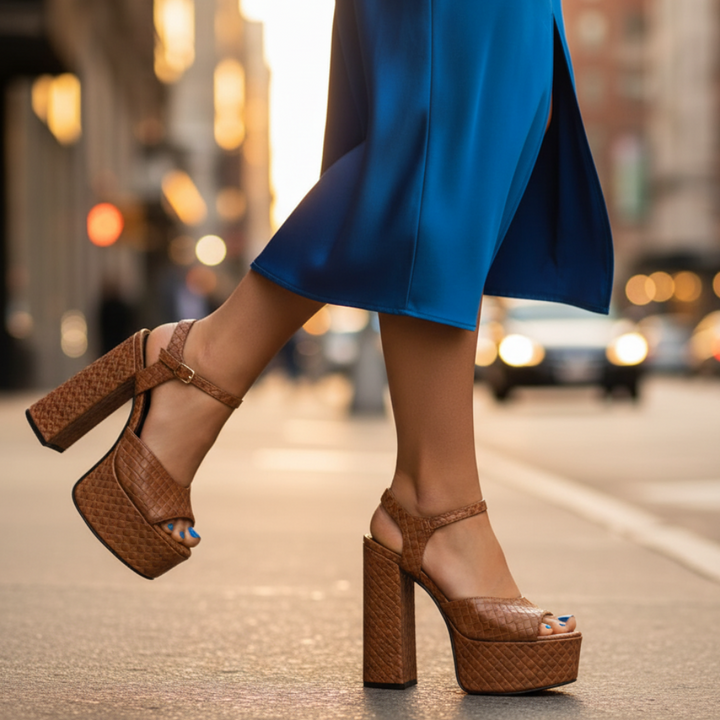 Veronica Buckle Platform Heels