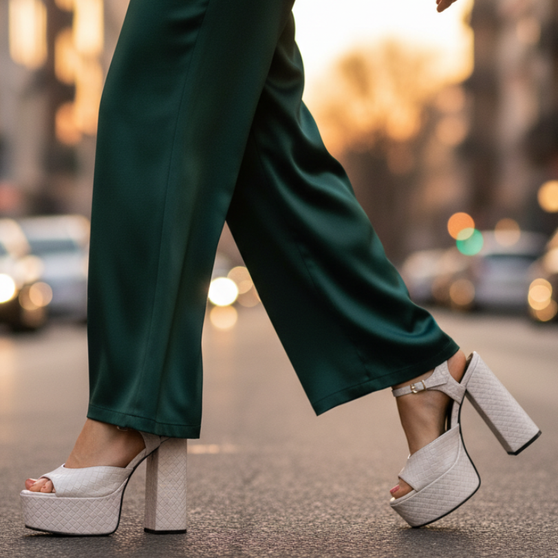 Veronica Buckle Platform Heels