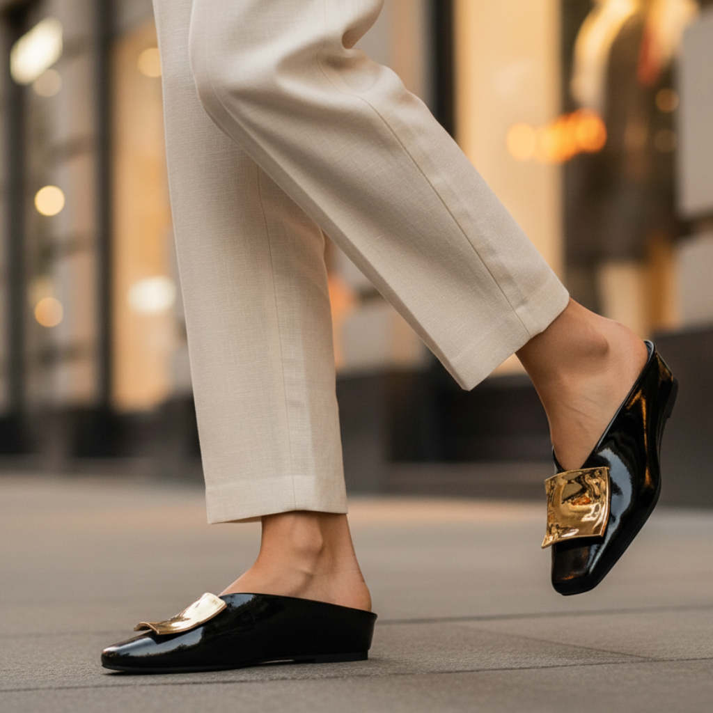 Bruna Square Toe Flats