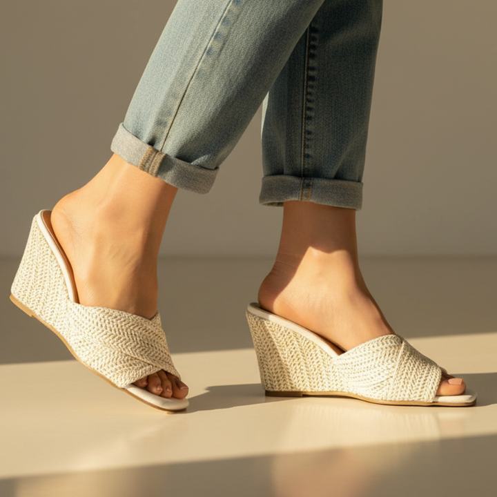 Leona Raffia Platform Sandals