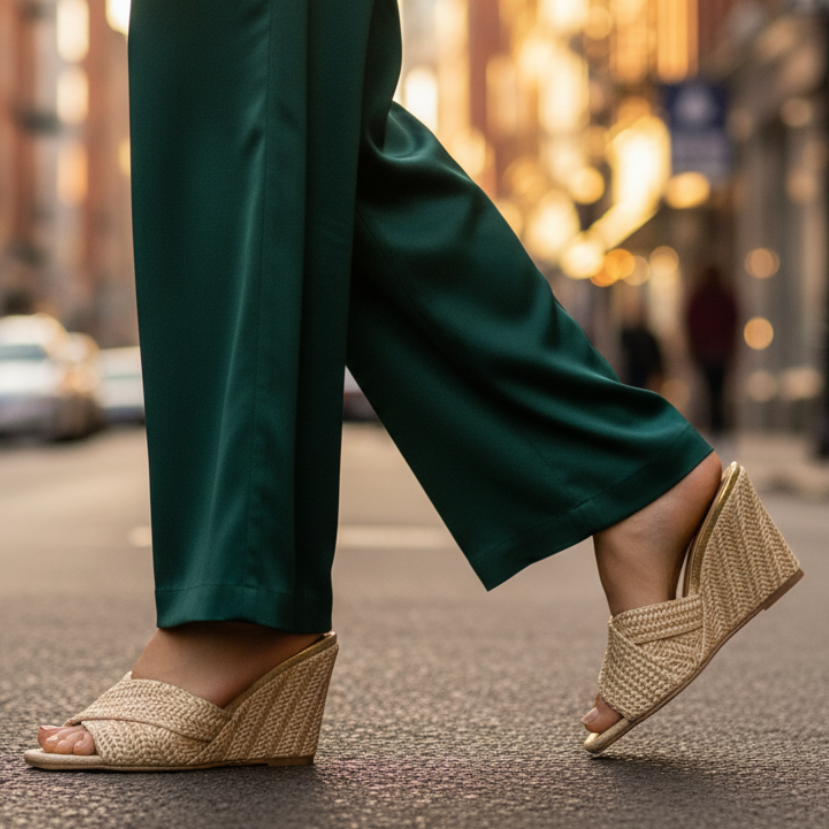 Leona Raffia Platform Sandals