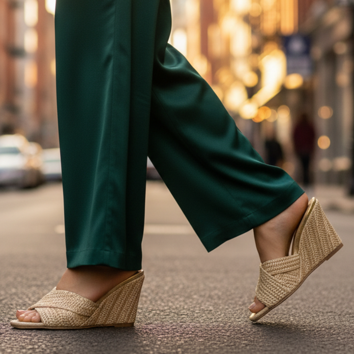 Leona Raffia Platform Sandals