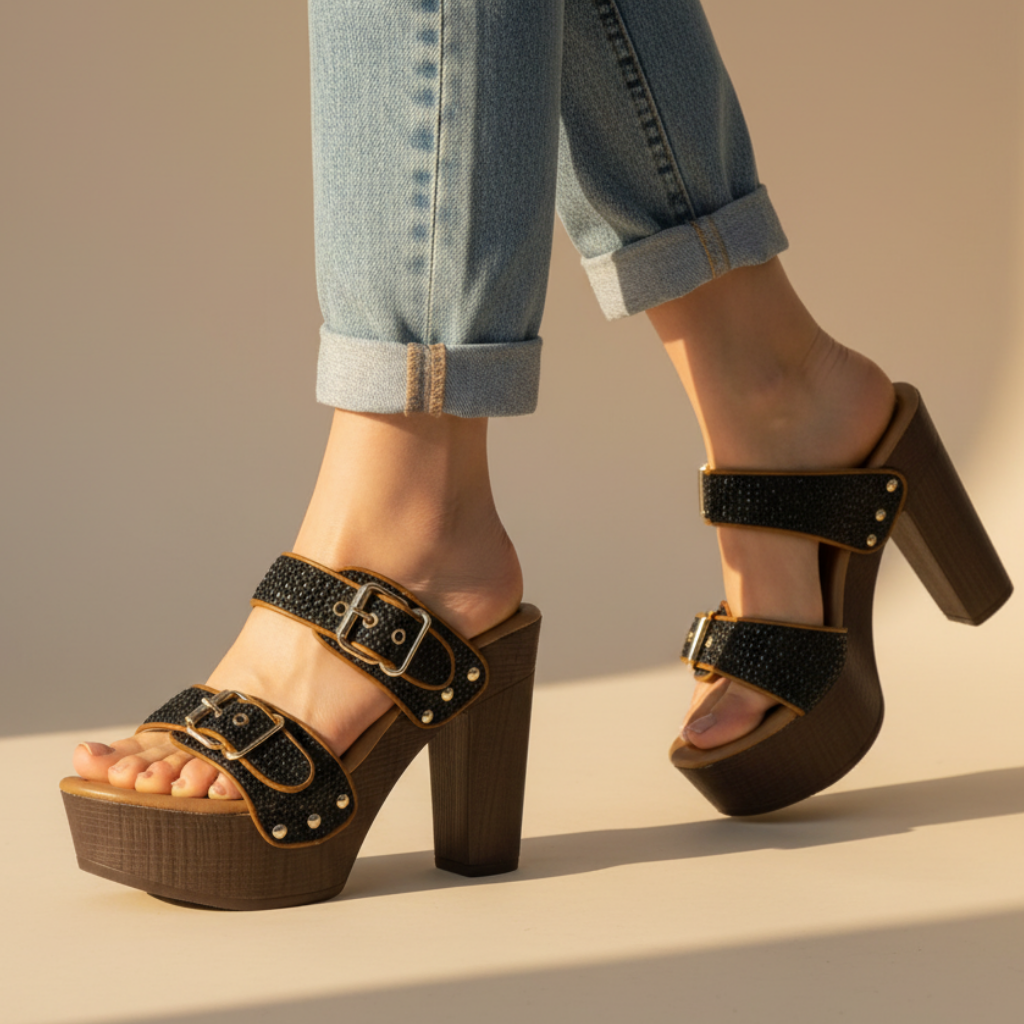 Scarlett Comfortable Buckle High Heels